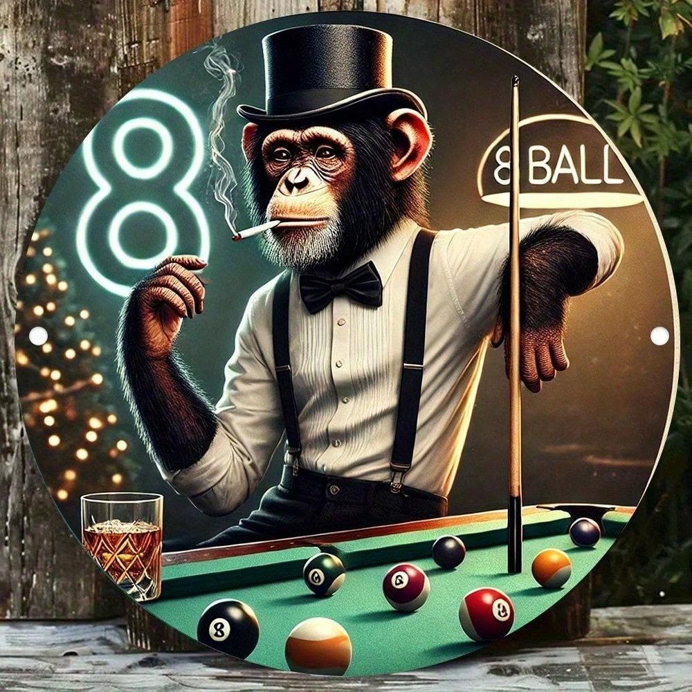 Vintage Smoking Monkey Metal Wall Art Sign Round 2D Aluminum Plaque Retro Home Bar Decor 20x20 різнокольоровий
Vintage Smoking Monkey Metal Wall Art Sign Round 2D Aluminum Plaque Retro Home Bar Decor 20x20 різнокольоровий