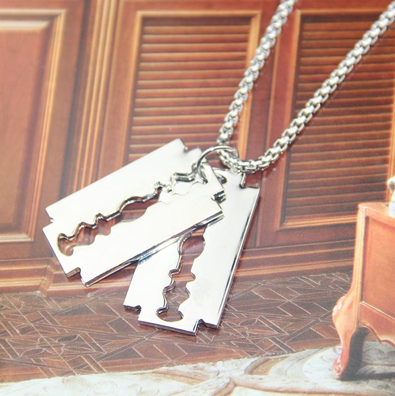 Fashion Jewelry Double Edge Razor Blades Pendant for Men Necklace Casual Male collar Gifts For Men Women 60cm срібний
Fashion Jewelry Double Edge Razor Blades Pendant for Men Necklace Casual Male collar Gifts For Men Women 60cm срібний