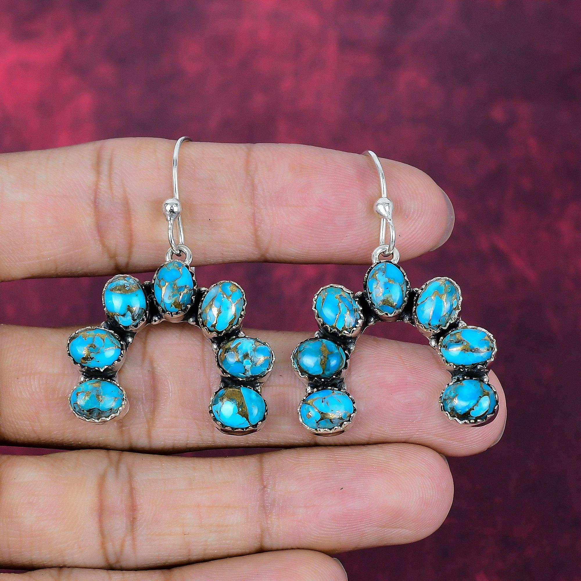 Серьги ручной работы из голубой медной бирюзы, серьги из стерлингового серебра 925 пробы, украшения с камнем месяца рождения, подарок «Любовь навсегда» 1.85 Inches синий
Серьги ручной работы из голубой медной бирюзы, серьги из стерлингового серебра 925 пробы, украшения с камнем месяца рождения, подарок «Любовь навсегда» 1.85 Inches синий