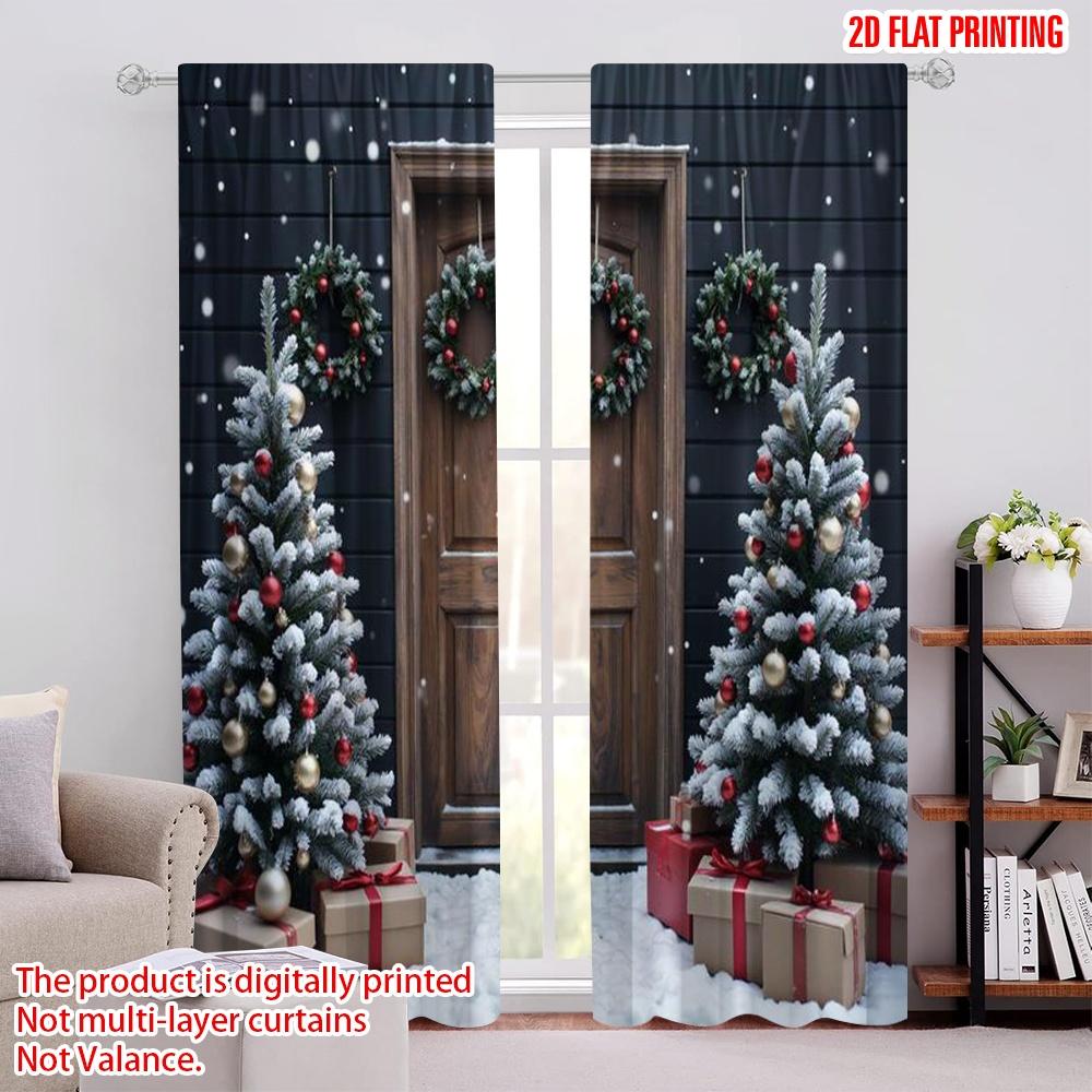 Set Of 2 Flat Printing Christmas Window Drapes Snow Scenery Country Valley Cangmu Versatile Polyester Fabric Without Curtain W100*H70(CM)-Hooks&1PCS
Set Of 2 Flat Printing Christmas Window Drapes Snow Scenery Country Valley Cangmu Versatile Polyester Fabric Without Curtain W100*H70(CM)-Hooks&1PCS