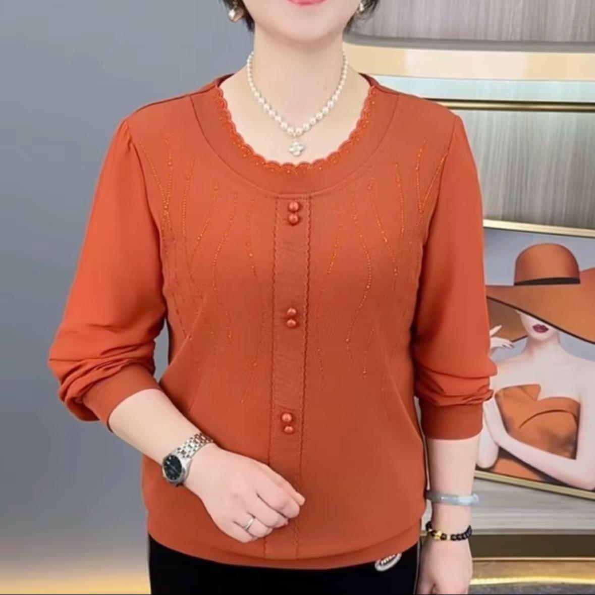 Spring Casual Round Neck Lace Long-Sleeve Top for Women 6XL (150-168 jin)
Spring Casual Round Neck Lace Long-Sleeve Top for Women 6XL (150-168 jin)