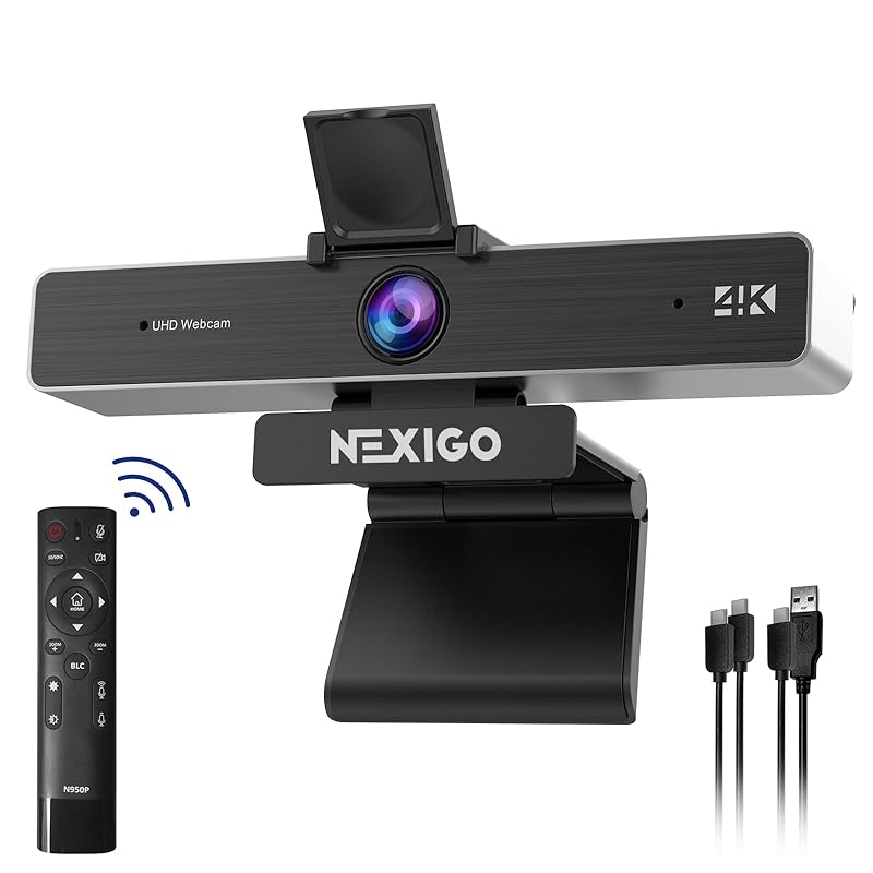 Сертифіковано NexiGo Zoom, веб-камера N950P 4K із можливістю масштабування, дистанційне та програмне керування, сенсор Sony Starvis, функція 5-кратного цифрового масштабування, професійна веб-камера з
Сертифіковано NexiGo Zoom, веб-камера N950P 4K із можливістю масштабування, дистанційне та програмне керування, сенсор Sony Starvis, функція 5-кратного цифрового масштабування, професійна веб-камера з