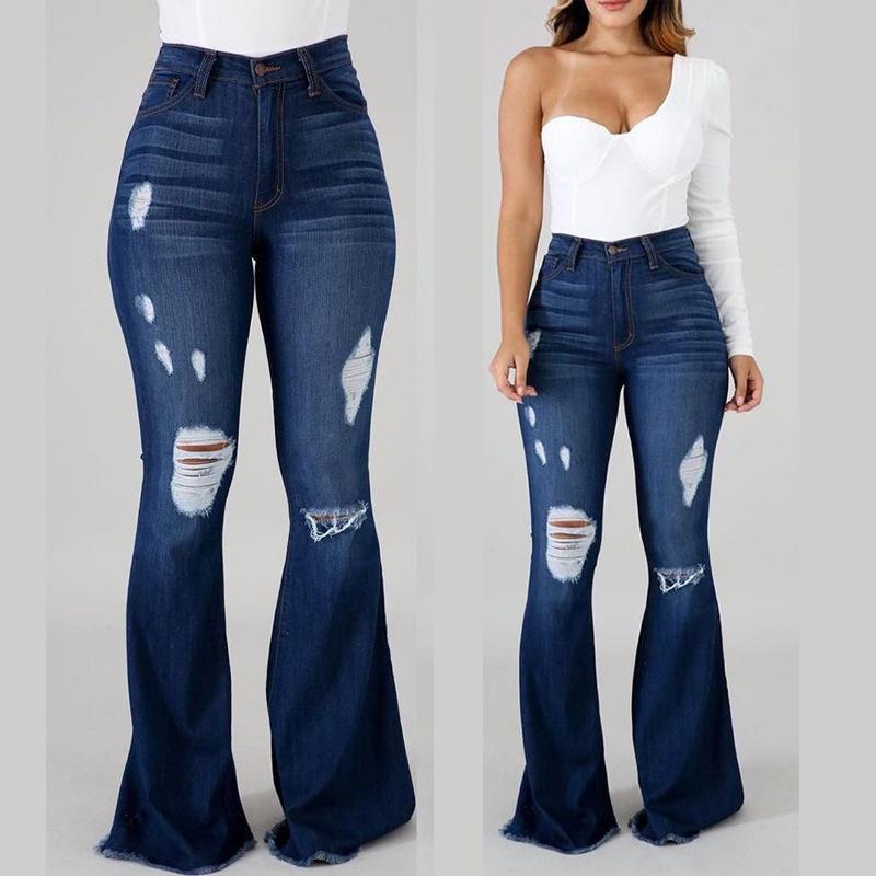High-Waisted, High-Elastic, Ripped Flared Jeans for European and American Influencers M светло-синий
High-Waisted, High-Elastic, Ripped Flared Jeans for European and American Influencers M светло-синий