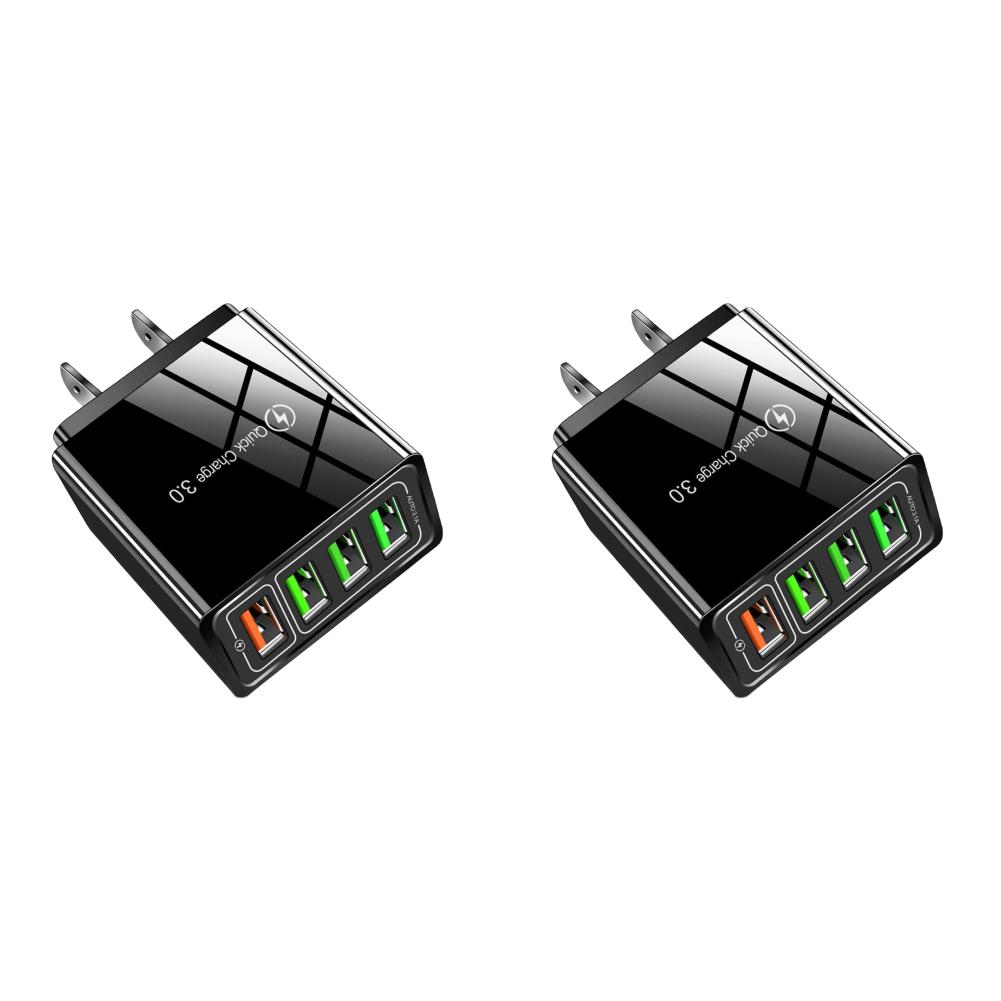 2Pcs US/EU/UK 4-Port Fast Charger Quick Charge 3.0 Fast Charging Block Phone Charger Adapter Max 65W for Smart Phones Tablets US
2Pcs US/EU/UK 4-Port Fast Charger Quick Charge 3.0 Fast Charging Block Phone Charger Adapter Max 65W for Smart Phones Tablets US