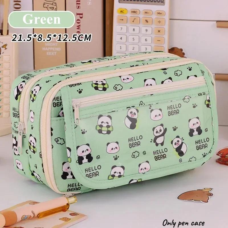 1pcs Large Capacity Double-layer Pencil Case Cute Panda Makeup Bag Stationery Student School Office Supplies Storage Container зелений
1pcs Large Capacity Double-layer Pencil Case Cute Panda Makeup Bag Stationery Student School Office Supplies Storage Container зелений