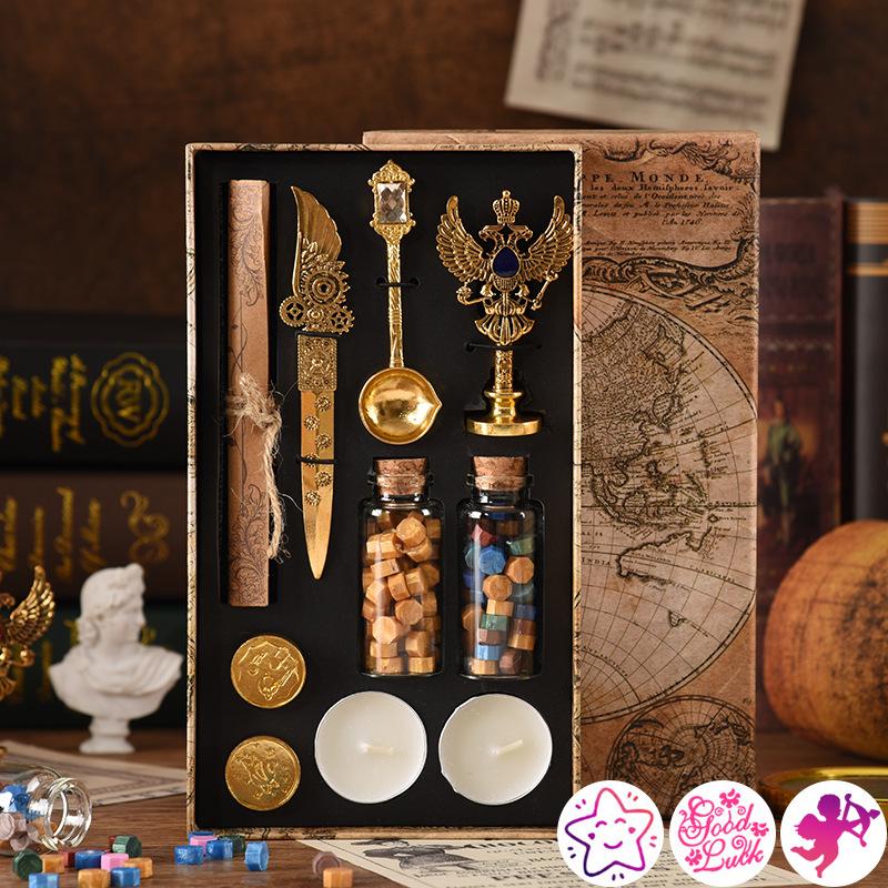 Wings Pattern Wax Seal Stamps Retro Fashion Punk Style Fire Paint Seal Set Craft Wedding Decorative Supplies
Wings Pattern Wax Seal Stamps Retro Fashion Punk Style Fire Paint Seal Set Craft Wedding Decorative Supplies
