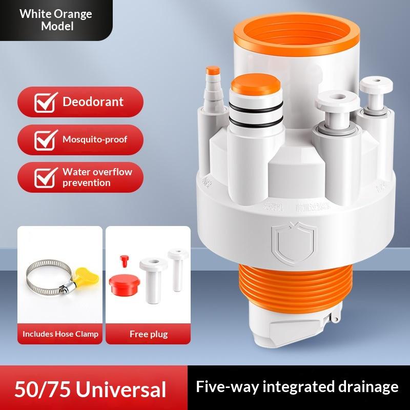 Kitchen Pipe Drainpipe Connector Five-in-One Dishwasher Sink Sewer Odor-Proof Insec Joint Water Purifier Front Filter Connector помаранчевий
Kitchen Pipe Drainpipe Connector Five-in-One Dishwasher Sink Sewer Odor-Proof Insec Joint Water Purifier Front Filter Connector помаранчевий