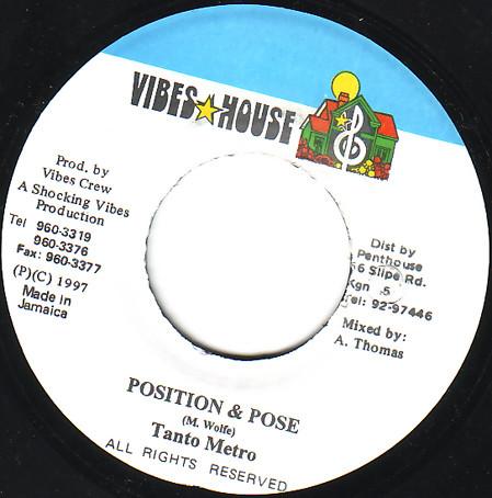 7inch Record TANTO METRO - Position & Pose NONE Vibes House 1997 Jamaica Reggae, Ska & Dub Used
7inch Record TANTO METRO - Position & Pose NONE Vibes House 1997 Jamaica Reggae, Ska & Dub Used