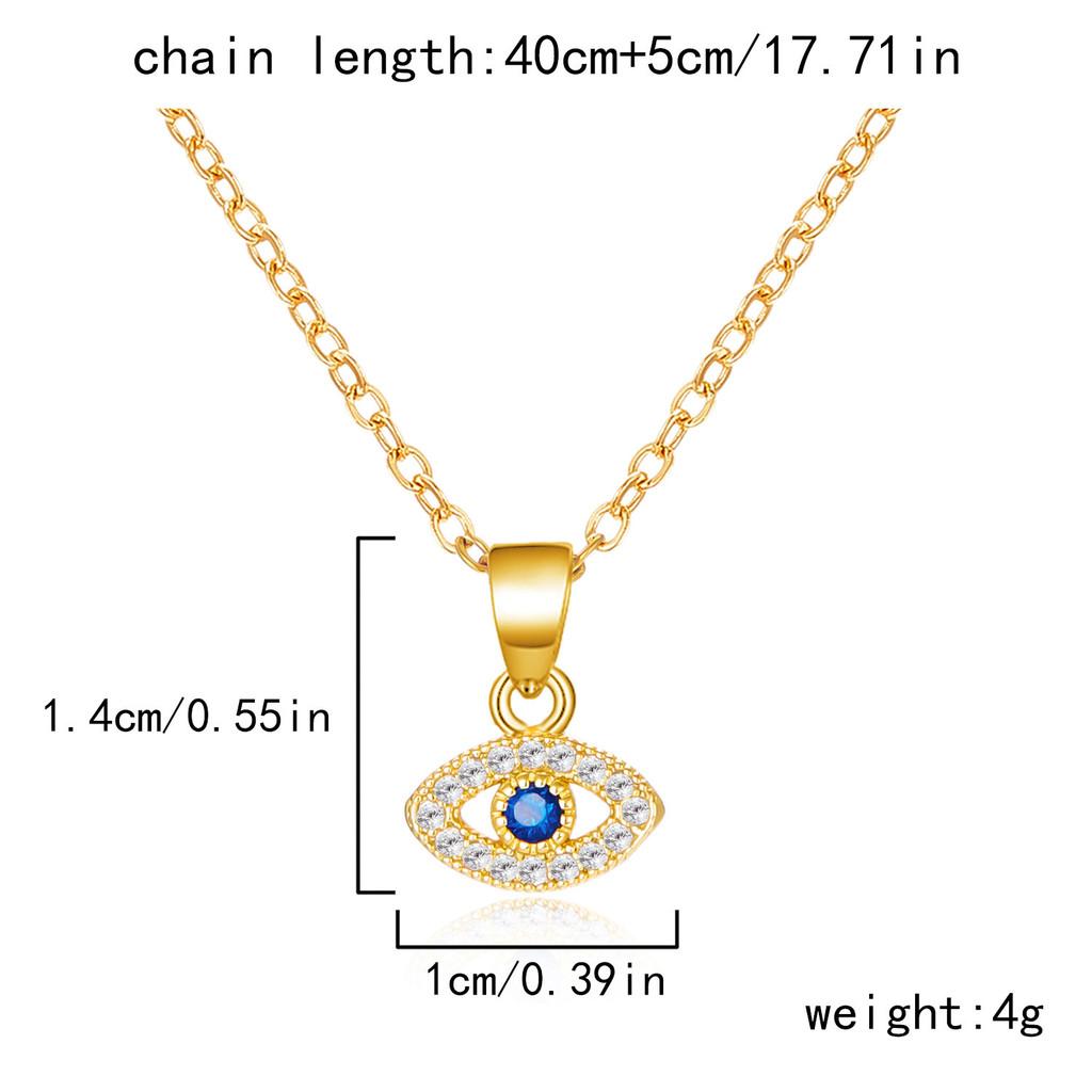 Eye Charm Necklace Copper Plated With Zircon For Fashion Office Wear Women Style2
Eye Charm Necklace Copper Plated With Zircon For Fashion Office Wear Women Style2