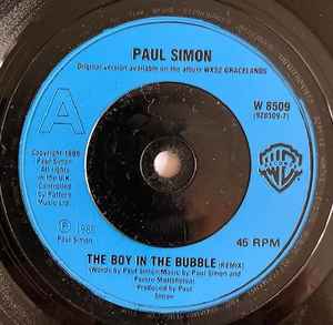 7inch Record PAUL SIMON - The Boy In The Bubble (Remix) W8509 Warner Bros. Re 1986 UK Pop Used
7inch Record PAUL SIMON - The Boy In The Bubble (Remix) W8509 Warner Bros. Re 1986 UK Pop Used