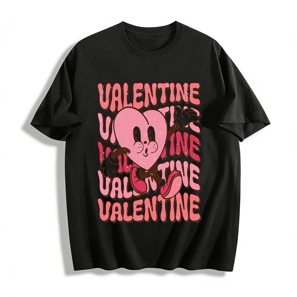 Retro Valentine Heart Print Casual Top For Valentine s Day Pure cotton T-shirt XXS
Retro Valentine Heart Print Casual Top For Valentine s Day Pure cotton T-shirt XXS
