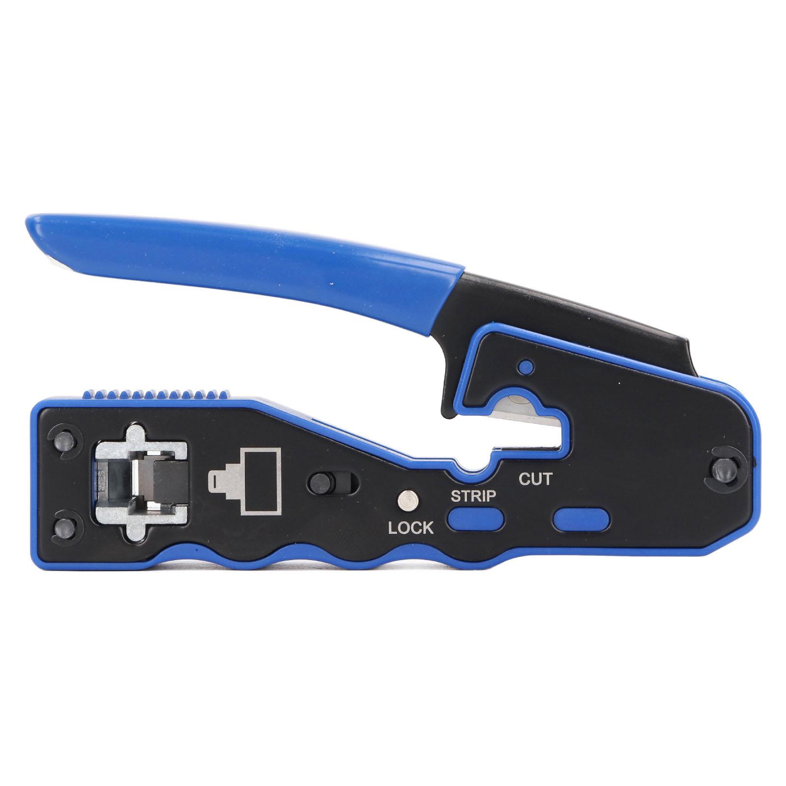 Pass Through Crimping Tool 8P8C Network Registered Jack Crimper Wire Stripper for CAT5 CAT5E CAT6
Pass Through Crimping Tool 8P8C Network Registered Jack Crimper Wire Stripper for CAT5 CAT5E CAT6