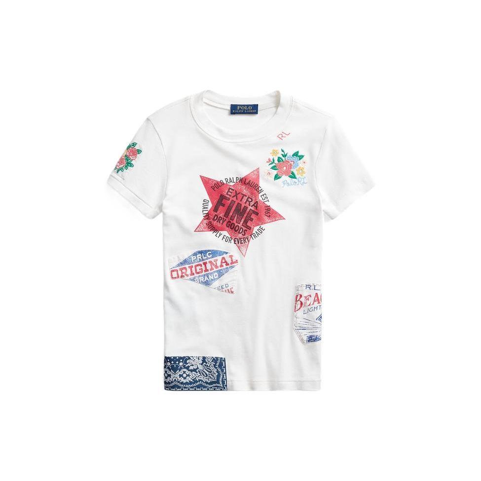 Polo Ralph Lauren Футболка женская с принтом в виде звезды и буквы, аппликацией, вышивкой в виде цветов, круглым вырезом, короткими рукавами, белая WMPOKNINCU20406 XS
Polo Ralph Lauren Футболка женская с принтом в виде звезды и буквы, аппликацией, вышивкой в виде цветов, круглым вырезом, короткими рукавами, белая WMPOKNINCU20406 XS
