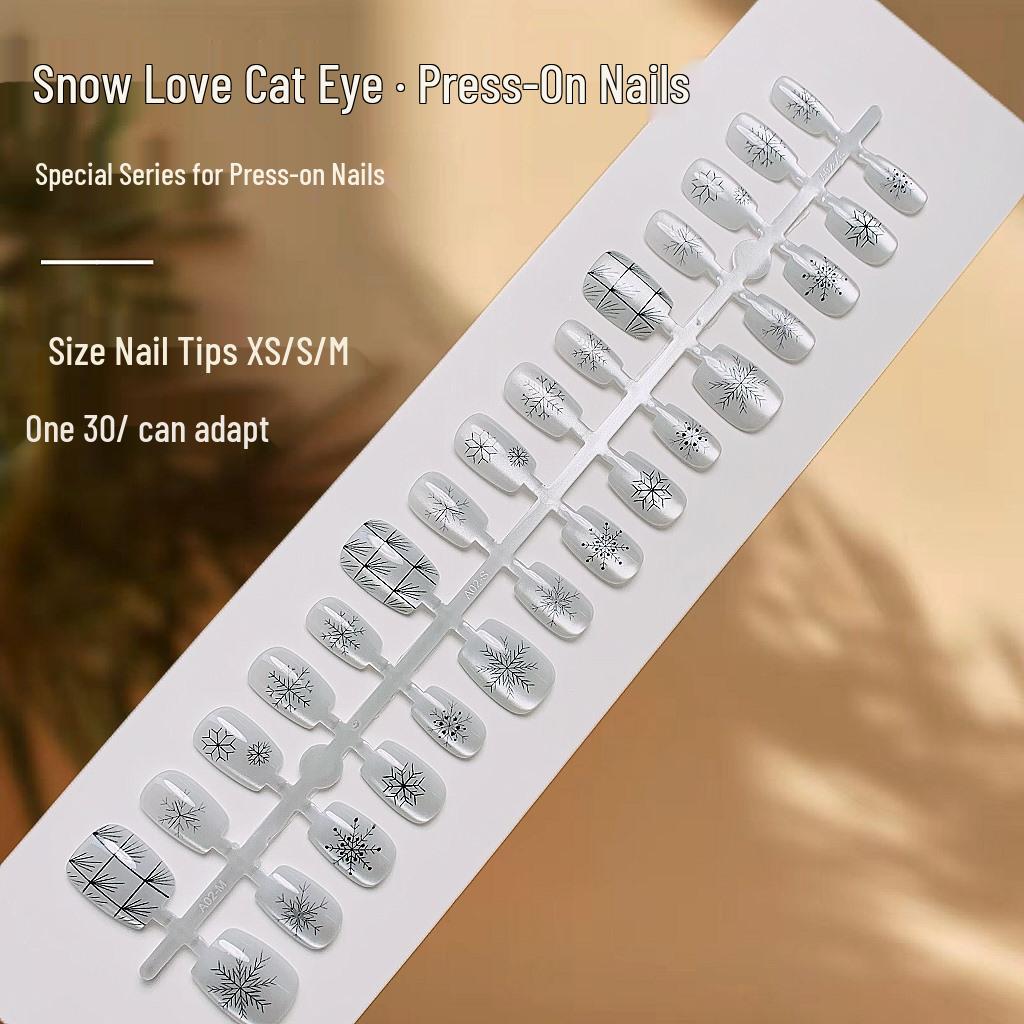 Exquisite Snow Love Cat Eye Wearable Fake Nails – Simple, Gentle, Finished Pieces
Exquisite Snow Love Cat Eye Wearable Fake Nails – Simple, Gentle, Finished Pieces
