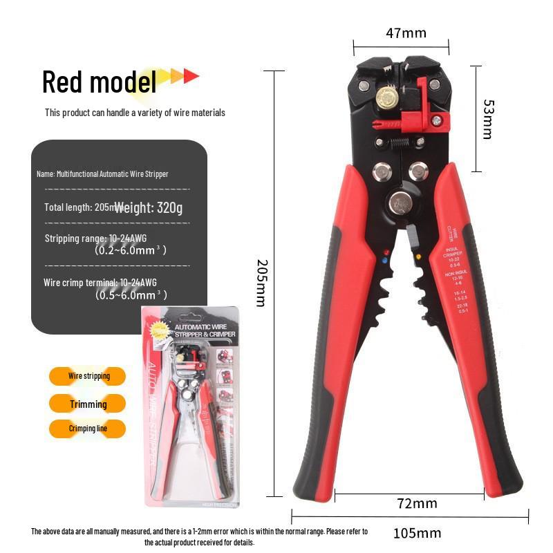 Multi-functional Automatic Wire Stripper & Crimper Tool Set
Multi-functional Automatic Wire Stripper & Crimper Tool Set