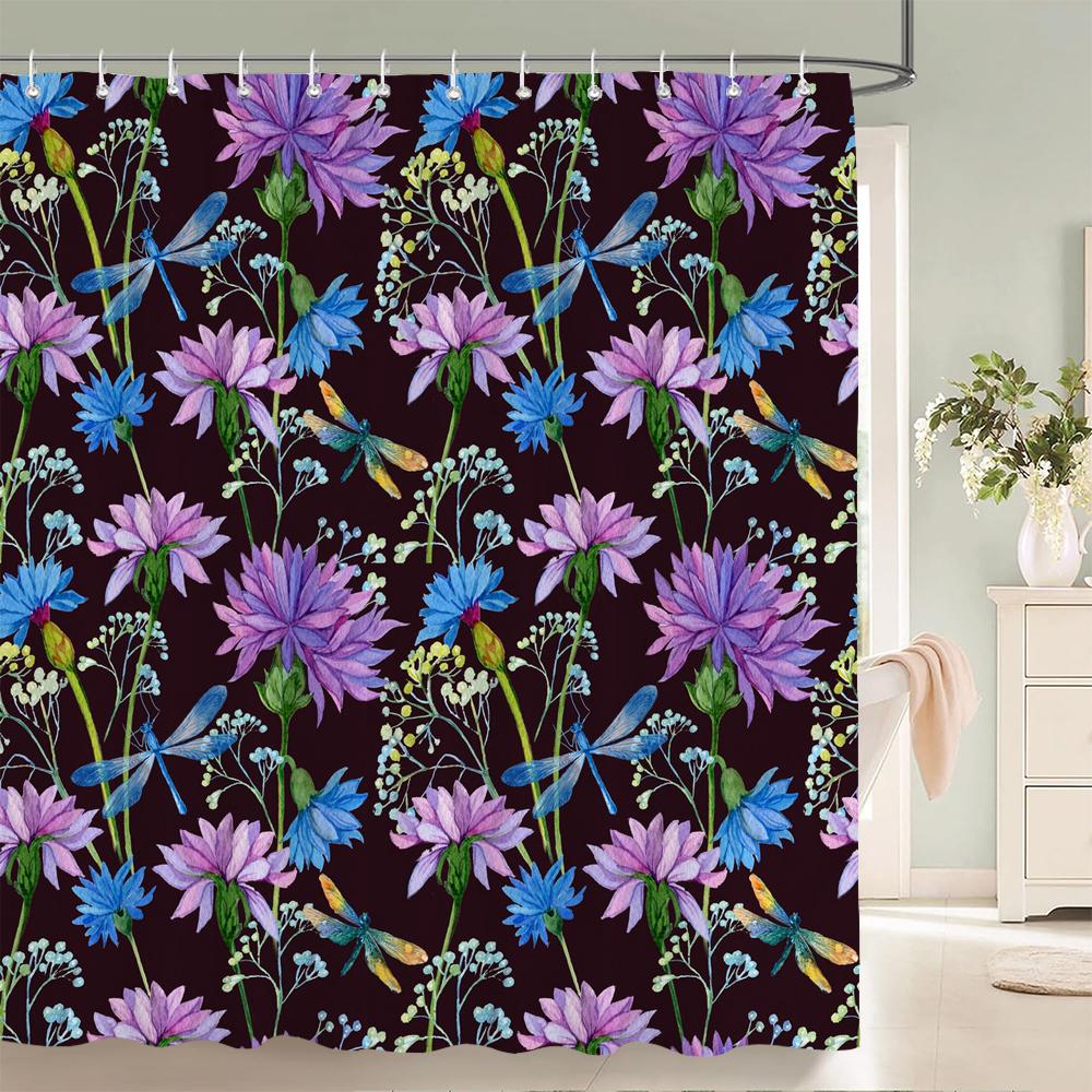 1 Pcs Flower Printed Polyester Shower Curtain Waterproof Fabric, European Elegant Floral Pattern Bathroom Partition Curtain W60H190(CM)-1 Pcs
1 Pcs Flower Printed Polyester Shower Curtain Waterproof Fabric, European Elegant Floral Pattern Bathroom Partition Curtain W60H190(CM)-1 Pcs