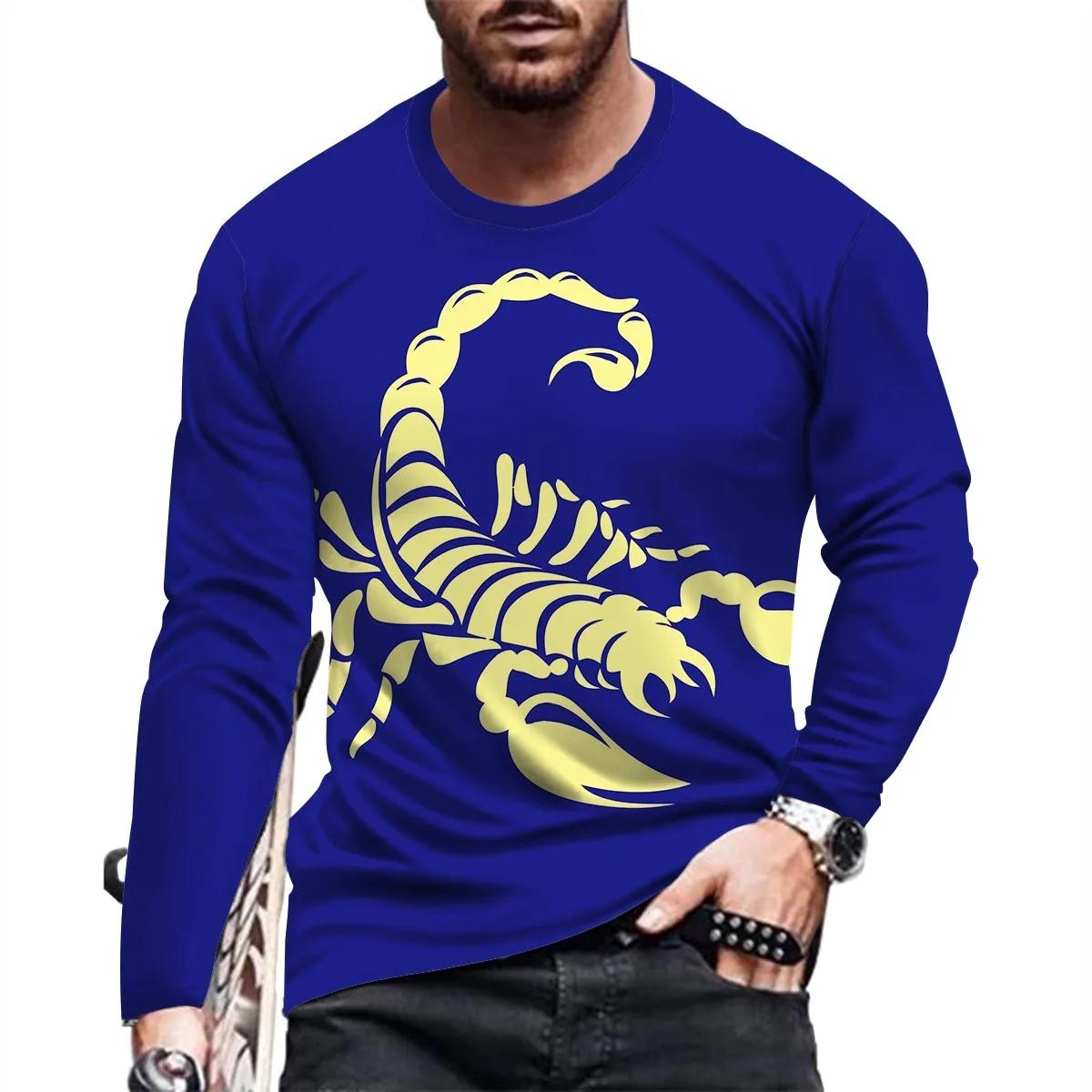 Новая европейская мужская футболка с длинными рукавами и принтом Scorpion Picture, повседневные футболки с принтом в стиле хип-хоп, топы с круглым вырезом S
Новая европейская мужская футболка с длинными рукавами и принтом Scorpion Picture, повседневные футболки с принтом в стиле хип-хоп, топы с круглым вырезом S