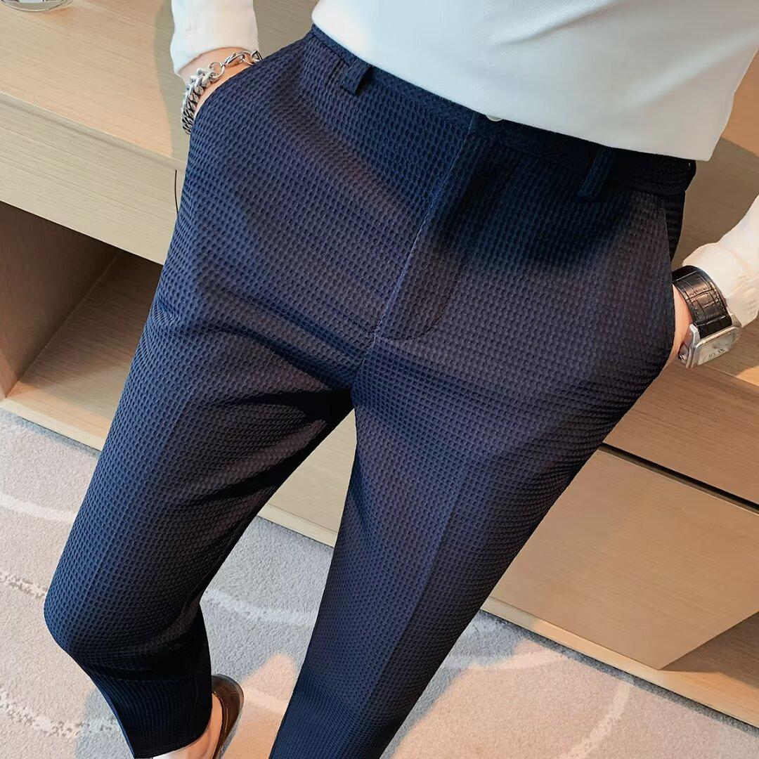 Men s High-End Slim Fit Casual Nine-Point Dress Pants - Trendy Korean Style for Summer 38 синий
Men s High-End Slim Fit Casual Nine-Point Dress Pants - Trendy Korean Style for Summer 38 синий