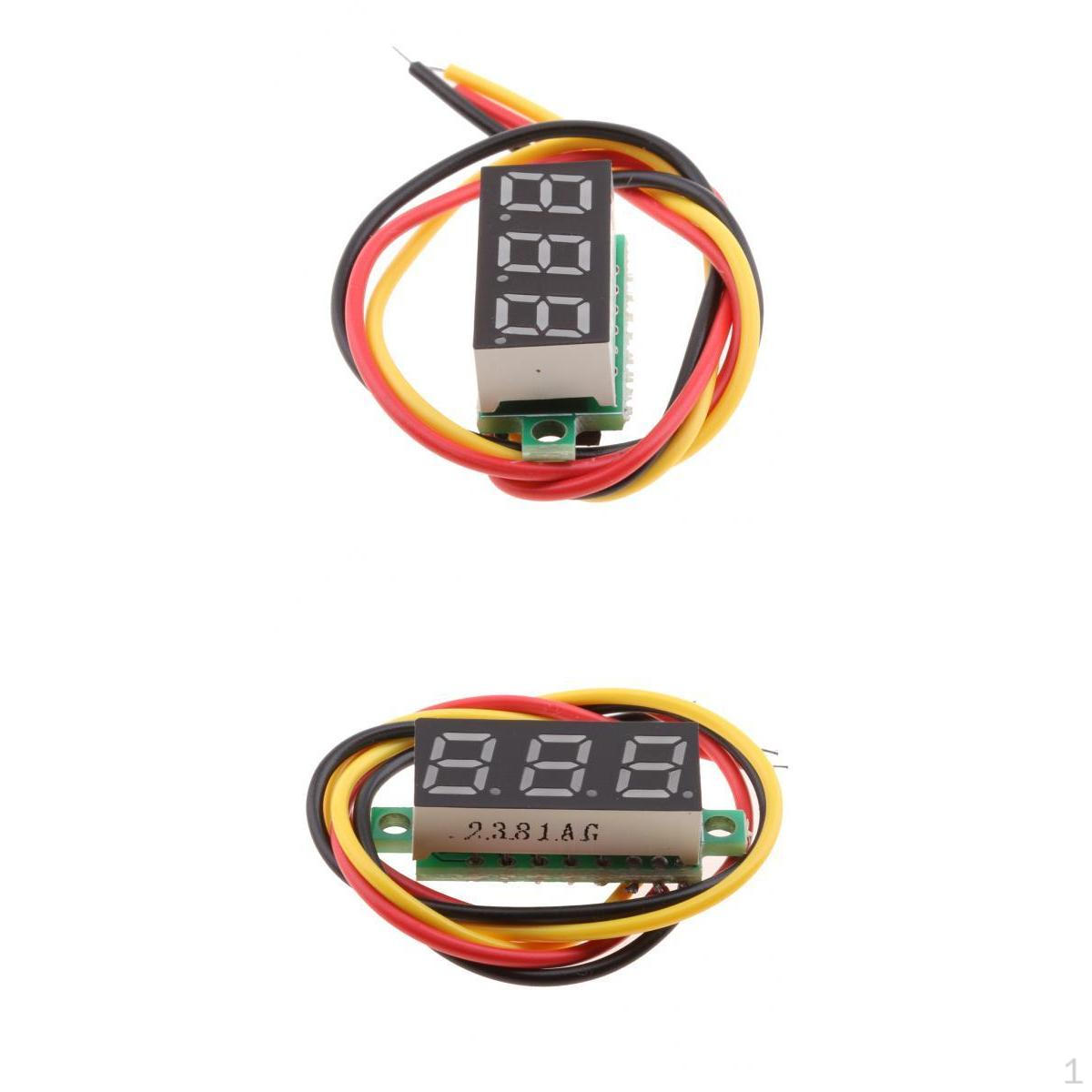 2 шт. Світлодіодний 00В Вольтметр Цифровий вимірювач напруги
2 шт. Світлодіодний 00В Вольтметр Цифровий вимірювач напруги