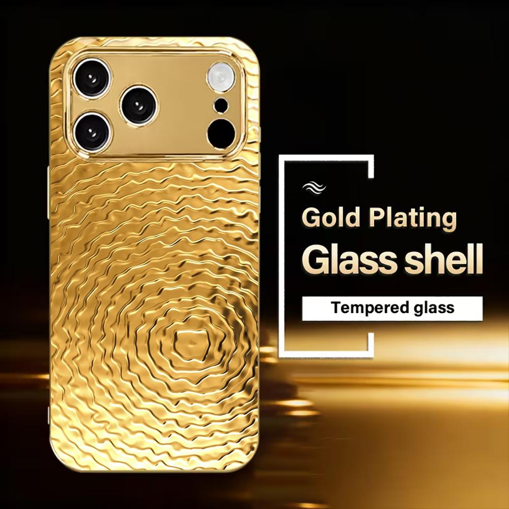 Golden ripples Exquisite luxurious High-end Phone Case Electroplated Glass PhoneCase for iPhone 17 16 15 14 13 12 11pm Pro Plus iPhone 11 ProMax
Golden ripples Exquisite luxurious High-end Phone Case Electroplated Glass PhoneCase for iPhone 17 16 15 14 13 12 11pm Pro Plus iPhone 11 ProMax