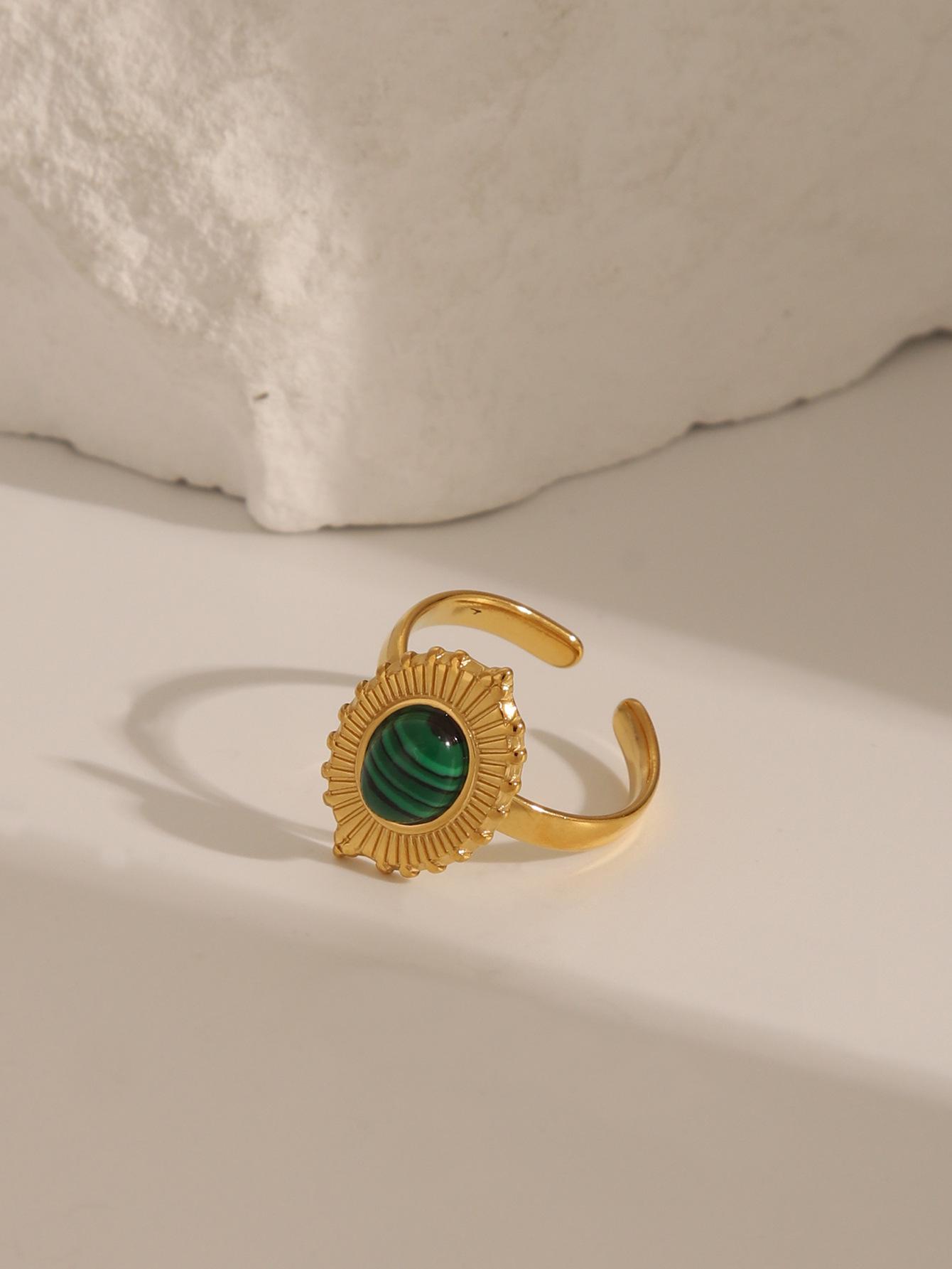 18k Gold-Plated Stainless Steel Turquoise Open Ring - Elegant, Versatile High-End Women s Jewelry. Adjustable Open
18k Gold-Plated Stainless Steel Turquoise Open Ring - Elegant, Versatile High-End Women s Jewelry. Adjustable Open