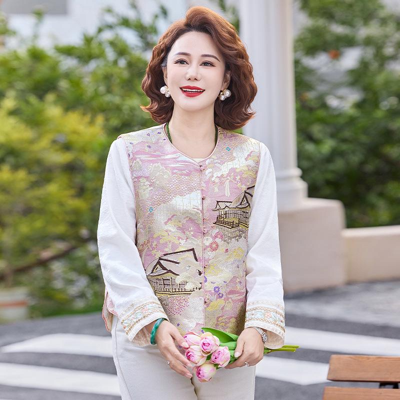 Elegant Chinese-Style Vest for Middle-Aged Women (Ages 40-60) 5XL (Recommended 155-165 jin)
Elegant Chinese-Style Vest for Middle-Aged Women (Ages 40-60) 5XL (Recommended 155-165 jin)