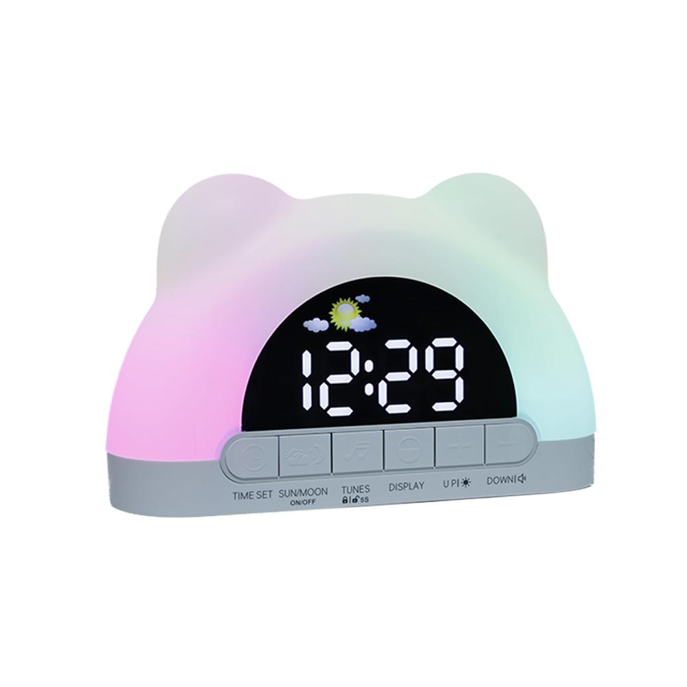 Sleep Training Clock with Sun And Moon Design RGB Color Night Light Wake-Up Alarm Clock for Girls Boys Teens Dual Alarm Remind білий
Sleep Training Clock with Sun And Moon Design RGB Color Night Light Wake-Up Alarm Clock for Girls Boys Teens Dual Alarm Remind білий