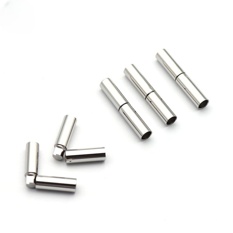 5Pcs/Lot Stainless Steel Spring Buckle Straight Through Titanium Steel Safety Lock Clasp Wax Rope Bracelet Diy Jewelry Making hole 1 mm
5Pcs/Lot Stainless Steel Spring Buckle Straight Through Titanium Steel Safety Lock Clasp Wax Rope Bracelet Diy Jewelry Making hole 1 mm