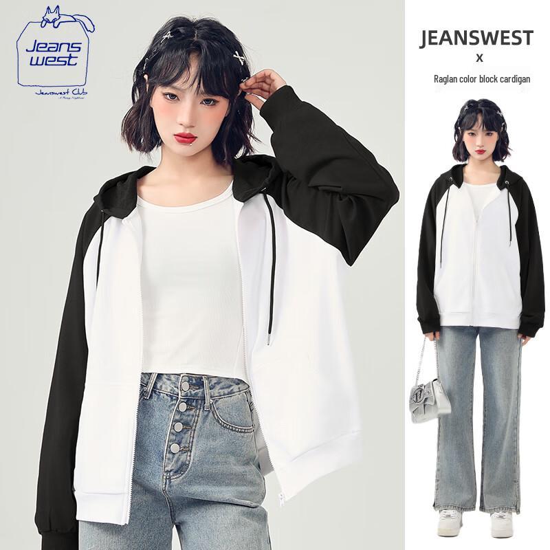 Женская толстовка с капюшоном на молнии реглан в стиле колор-блок от Jeanswest L
Женская толстовка с капюшоном на молнии реглан в стиле колор-блок от Jeanswest L