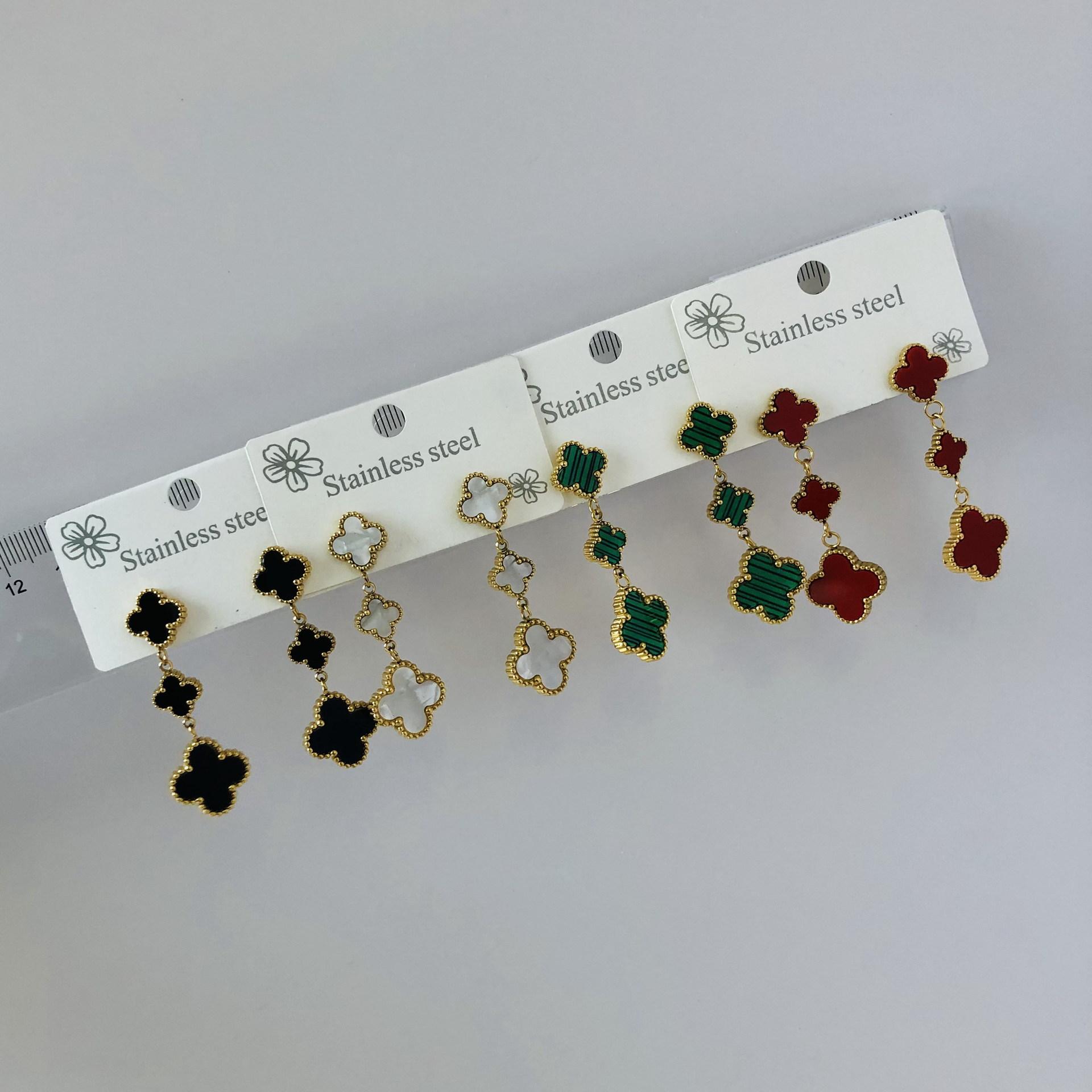 Fashion Four-leaf CloverTassel Earrings 3 Flower Earrings 18K Flower Earrings for Women
Fashion Four-leaf CloverTassel Earrings 3 Flower Earrings 18K Flower Earrings for Women