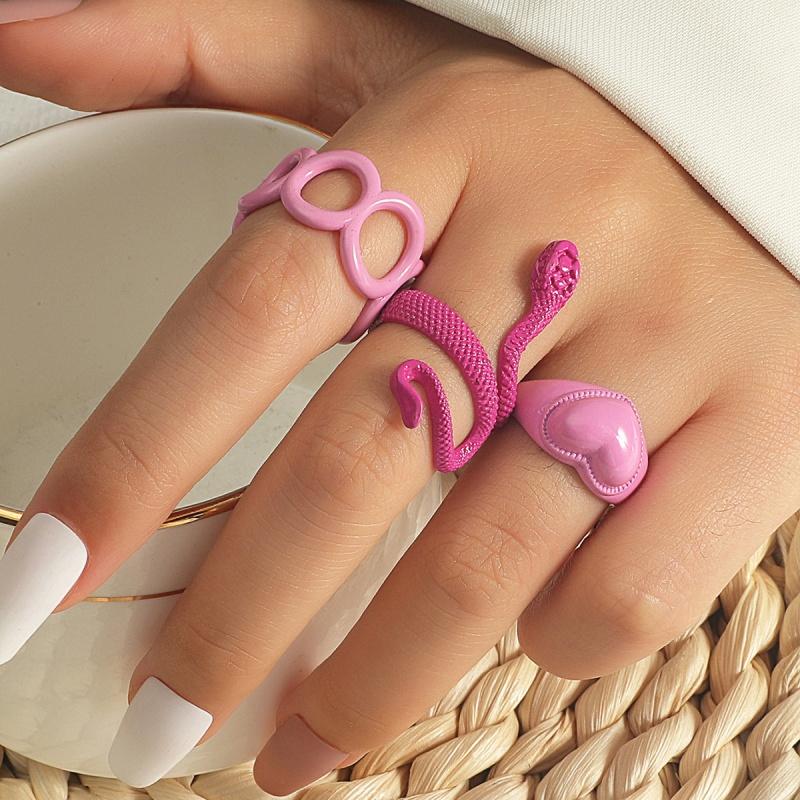 Pink Drop Glaze Punk Snake Rings For Women Retro Open Adjustable Finger Rings Fashion Female Zircon resizable
Pink Drop Glaze Punk Snake Rings For Women Retro Open Adjustable Finger Rings Fashion Female Zircon resizable