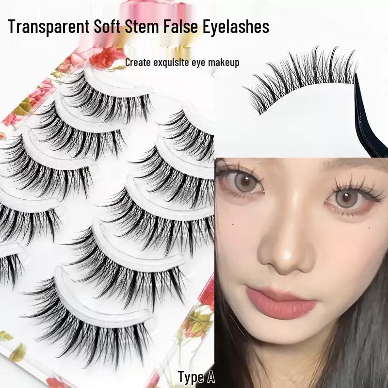 Thai Natural Transparent Soft Stem Eyelashes - Irregular Big Eyes Style (5 Pairs)
Thai Natural Transparent Soft Stem Eyelashes - Irregular Big Eyes Style (5 Pairs)