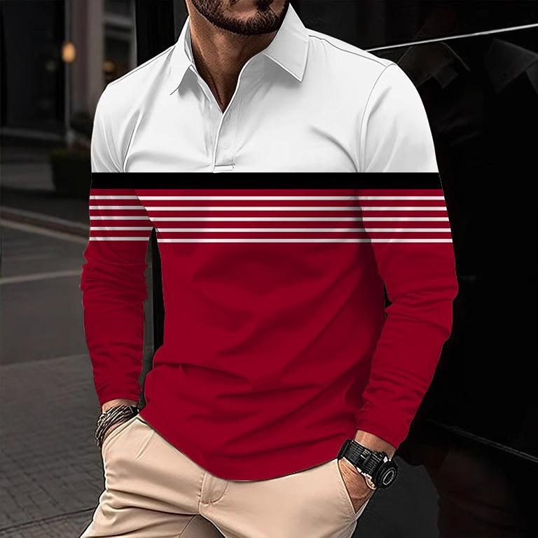Mens 3D Digital Printed Button Down Long Sleeve Polo Shirt Striped Sweatshirt Long Sleeve Top S
Mens 3D Digital Printed Button Down Long Sleeve Polo Shirt Striped Sweatshirt Long Sleeve Top S