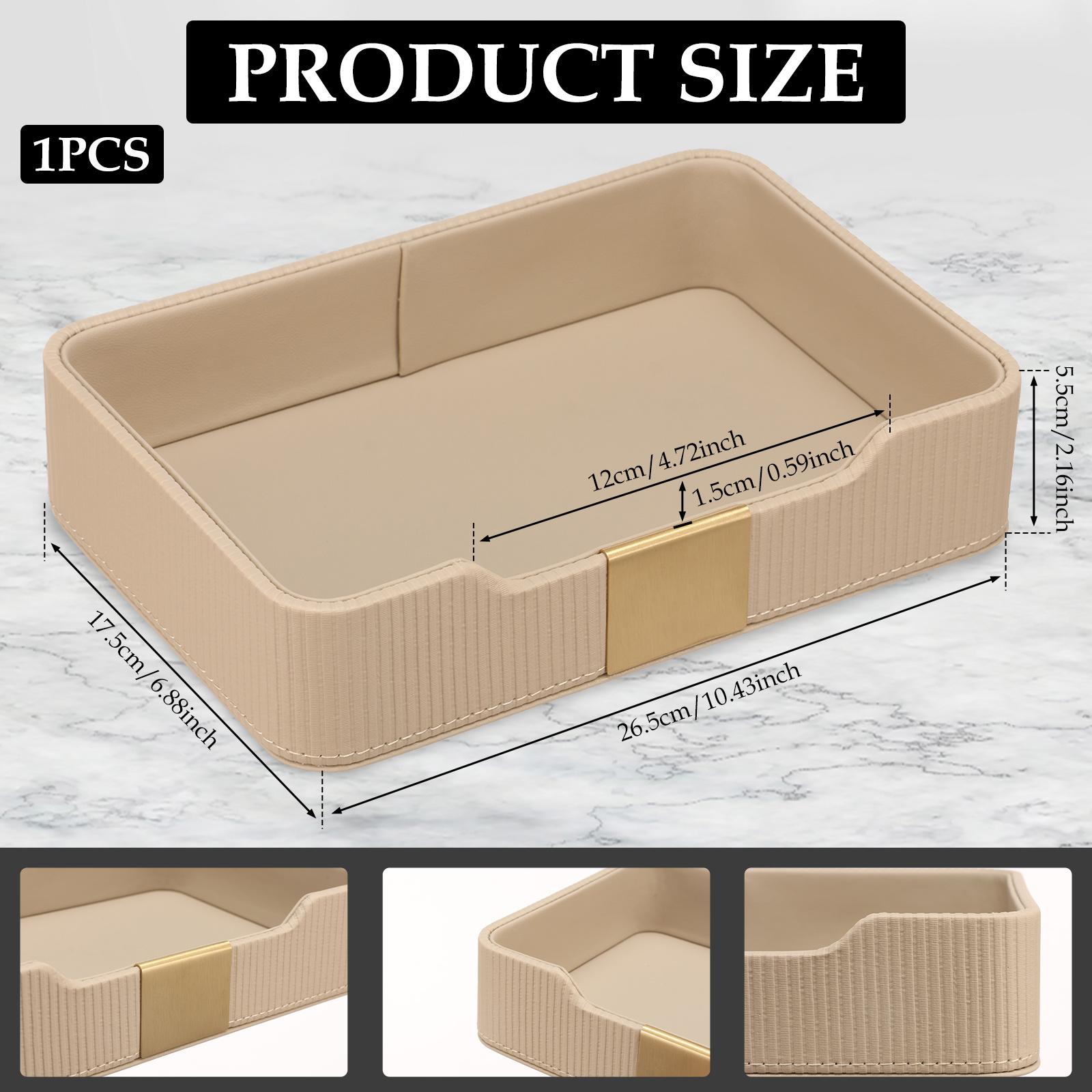 Desktop Storage Tray PU Leather Nightstand Tray Holder Entryway Key Watch Wallet Phone Storage Tray for Home Bathroom Decoration
Desktop Storage Tray PU Leather Nightstand Tray Holder Entryway Key Watch Wallet Phone Storage Tray for Home Bathroom Decoration