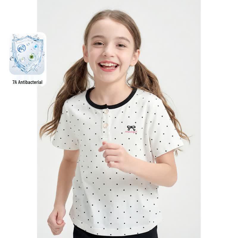 Girls Summer Polka Dot T-shirt with Bow 120
Girls Summer Polka Dot T-shirt with Bow 120