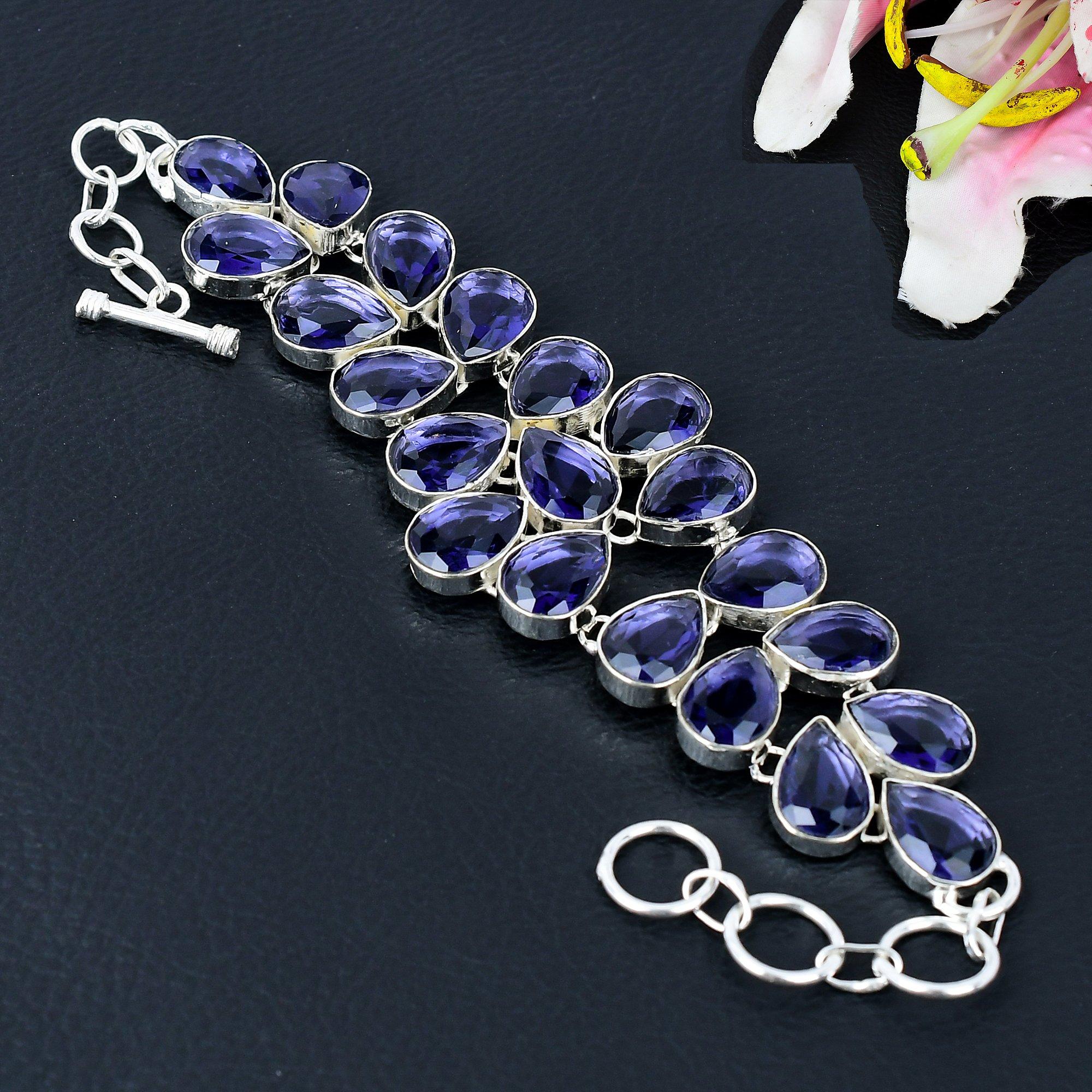 Amethyst Gemstone Handmade 925 Sterling Silver Bracelet 7-8 KG-385
Amethyst Gemstone Handmade 925 Sterling Silver Bracelet 7-8 KG-385