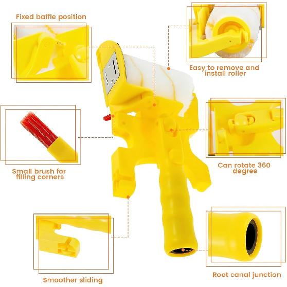 Paint Edger Pro - 2024 Новый малярный триммер Инструменты для кромкообрезки стен и высоких потолков с набором кистей для покраски Edger, валиком для покраски Bucket Edge Splatter Shield Handheld
Paint Edger Pro - 2024 Новый малярный триммер Инструменты для кромкообрезки стен и высоких потолков с набором кистей для покраски Edger, валиком для покраски Bucket Edge Splatter Shield Handheld