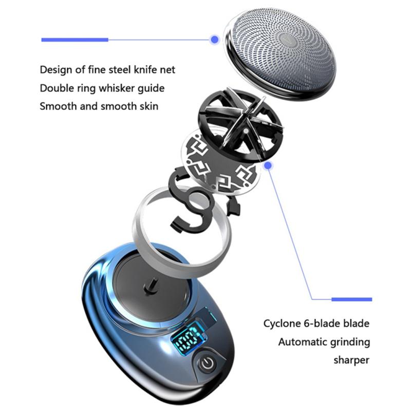 Portable Electric Razor Digital Display Mini Waterproof ABS Rechargeable Cordless Shaver Silver
Portable Electric Razor Digital Display Mini Waterproof ABS Rechargeable Cordless Shaver Silver