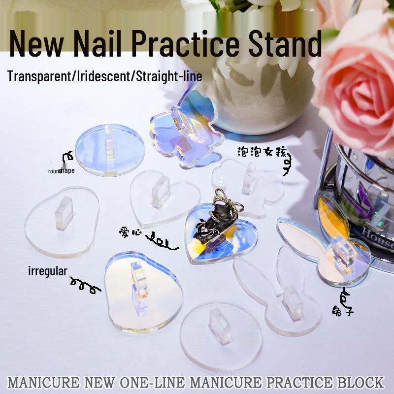 Holographic Nail Art Display Stand: Transparent Wearable Acrylic Heart Base for Practice
Holographic Nail Art Display Stand: Transparent Wearable Acrylic Heart Base for Practice