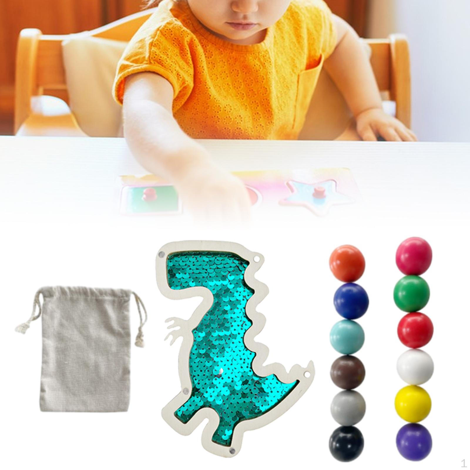 12 Pieces Montessori Wooden Balls for Baby Grasping with Dinosaur Sequins Board Educational Boys Dinosaur Green
12 Pieces Montessori Wooden Balls for Baby Grasping with Dinosaur Sequins Board Educational Boys Dinosaur Green
