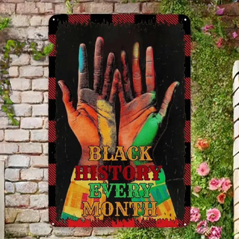 Black History Month Tin Sign Wall Decor Inspirational Metal Art Poster for Home Room 20x30cm
Black History Month Tin Sign Wall Decor Inspirational Metal Art Poster for Home Room 20x30cm