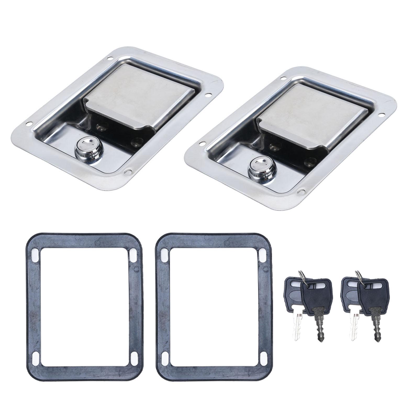 2 Pcs Toolbox Handle Latch Stainless Steel Waterproofing with Key Trailer Paddle Door Latch for
2 Pcs Toolbox Handle Latch Stainless Steel Waterproofing with Key Trailer Paddle Door Latch for