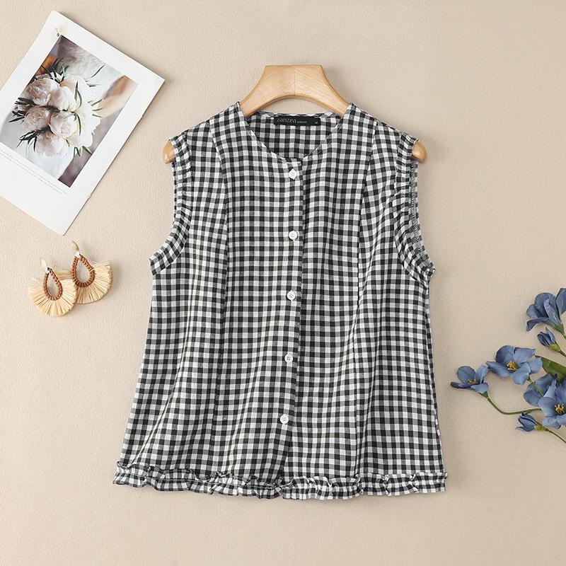 ZANZEA Women Casual Round Neck Summer Sleeveless Grid Tank Tops M чёрный
ZANZEA Women Casual Round Neck Summer Sleeveless Grid Tank Tops M чёрный