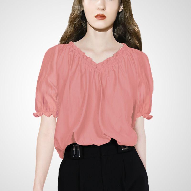 Young-Looking Fashion Niche Collar Shirt Summer Women s Short Sleeve Shirt Pink short sleeve- S
Young-Looking Fashion Niche Collar Shirt Summer Women s Short Sleeve Shirt Pink short sleeve- S