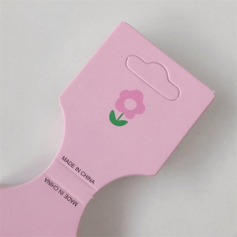 50 шт. Розовый цветок Складная упаковочная картонка Для самодельного ожерелья Браслета Головного убора Повязки для волос Дисплейные карты Розничные подвесные бирки one size