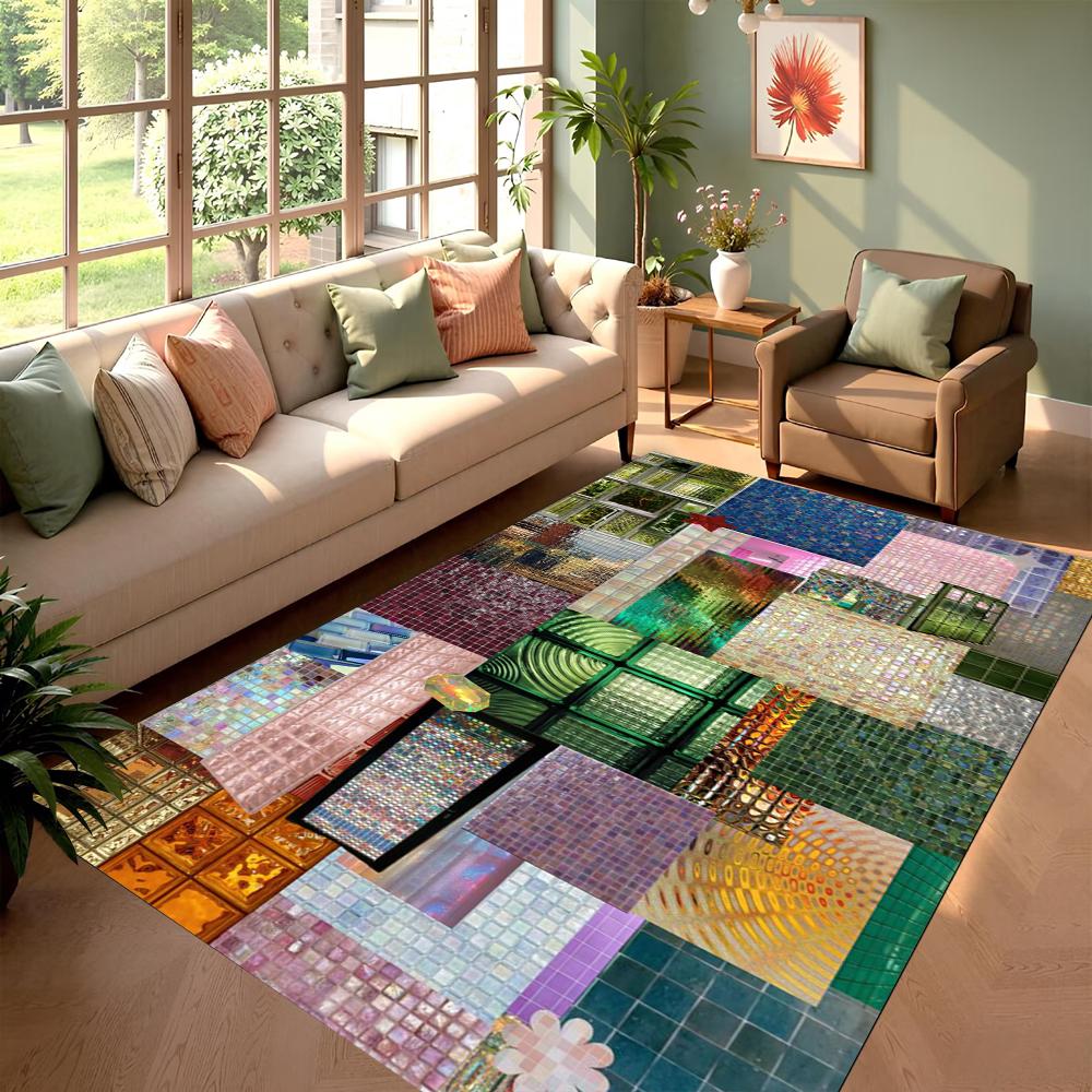 Creative Plaid Printed Carpet Nordic Style Mosaic Glass Pattern Door Mat Living Room Bedroom Decoration Rug 40x60cm
Creative Plaid Printed Carpet Nordic Style Mosaic Glass Pattern Door Mat Living Room Bedroom Decoration Rug 40x60cm