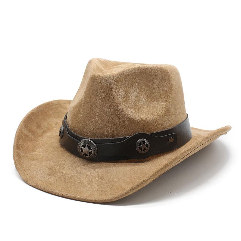 Suede Retro Belt Buckle Upturned Edge Wide Brim Cowboy Hat Outdoor Thermal Shade Top Hat M(56-59cm)
Suede Retro Belt Buckle Upturned Edge Wide Brim Cowboy Hat Outdoor Thermal Shade Top Hat M(56-59cm)