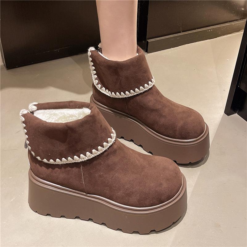 Women s Lightweight Platform Winter Boots with Thick Soles, Warm Fleece Lining, Fur Trim, Slip-Resistant, Casual Sporty Suede Lace-Up Cotton Boots 40 темно-коричневого
Women s Lightweight Platform Winter Boots with Thick Soles, Warm Fleece Lining, Fur Trim, Slip-Resistant, Casual Sporty Suede Lace-Up Cotton Boots 40 темно-коричневого