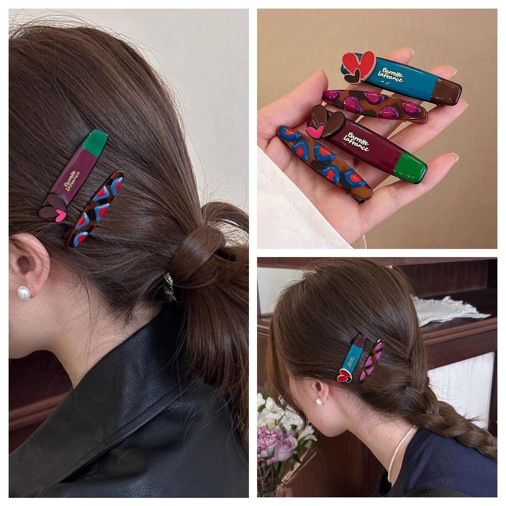 2pcs/set Bangs Clip Hairpins Duckbill Clip Makeup Hair Clips Retro Love Hairpin Set Kids червоний 
2pcs/set Bangs Clip Hairpins Duckbill Clip Makeup Hair Clips Retro Love Hairpin Set Kids червоний
