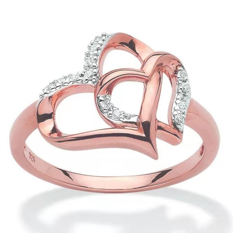 1Pcs Double heart hollow zirconia ring - romantic proposal ring. Fashionable and simple women s ring. 10 рожевий колір золота
1Pcs Double heart hollow zirconia ring - romantic proposal ring. Fashionable and simple women s ring. 10 рожевий колір золота